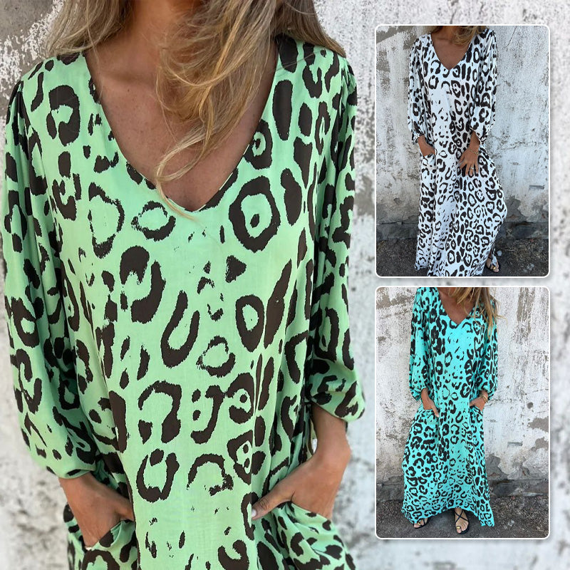 Dame Kjole Polyester Viskoseblanding | Løs Pasform Sommerkjole | Kortærmet Design Til Hverdagsbrug & Fritid | Vanero