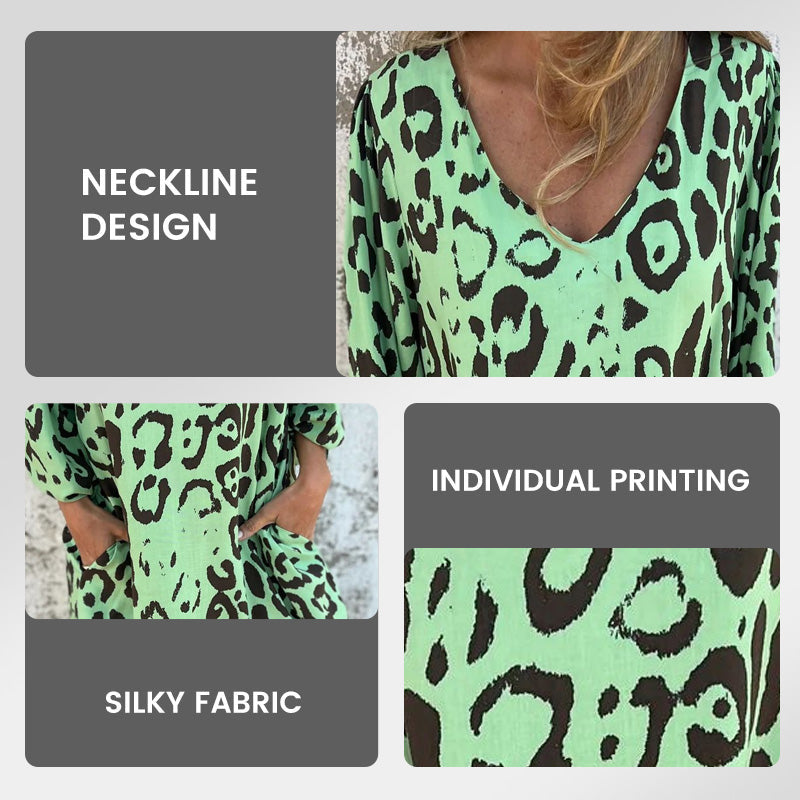 Dame Kjole Polyester Viskoseblanding | Løs Pasform Sommerkjole | Kortærmet Design Til Hverdagsbrug & Fritid | Vanero