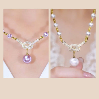 Jewelance PearlNecklace | Kvinders Elegant Perleperle Halskæde | Vanero