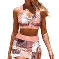 Bikinisæt Polyester | Justerbare Stropper Bikini | Matchende Nederdel til Strand- og Poolbrug | Vanero