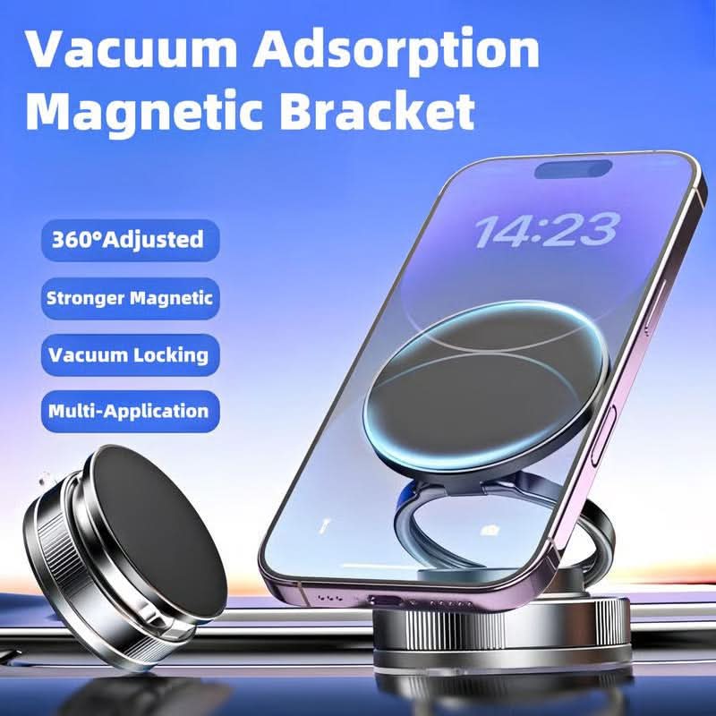 Magnetisk Mobilholder Med Vakuumsugebase | Foldbart 360 Graders Justerbart Design | Håndfri Brug Til Bil Skrivebord & Køkken | Vanero