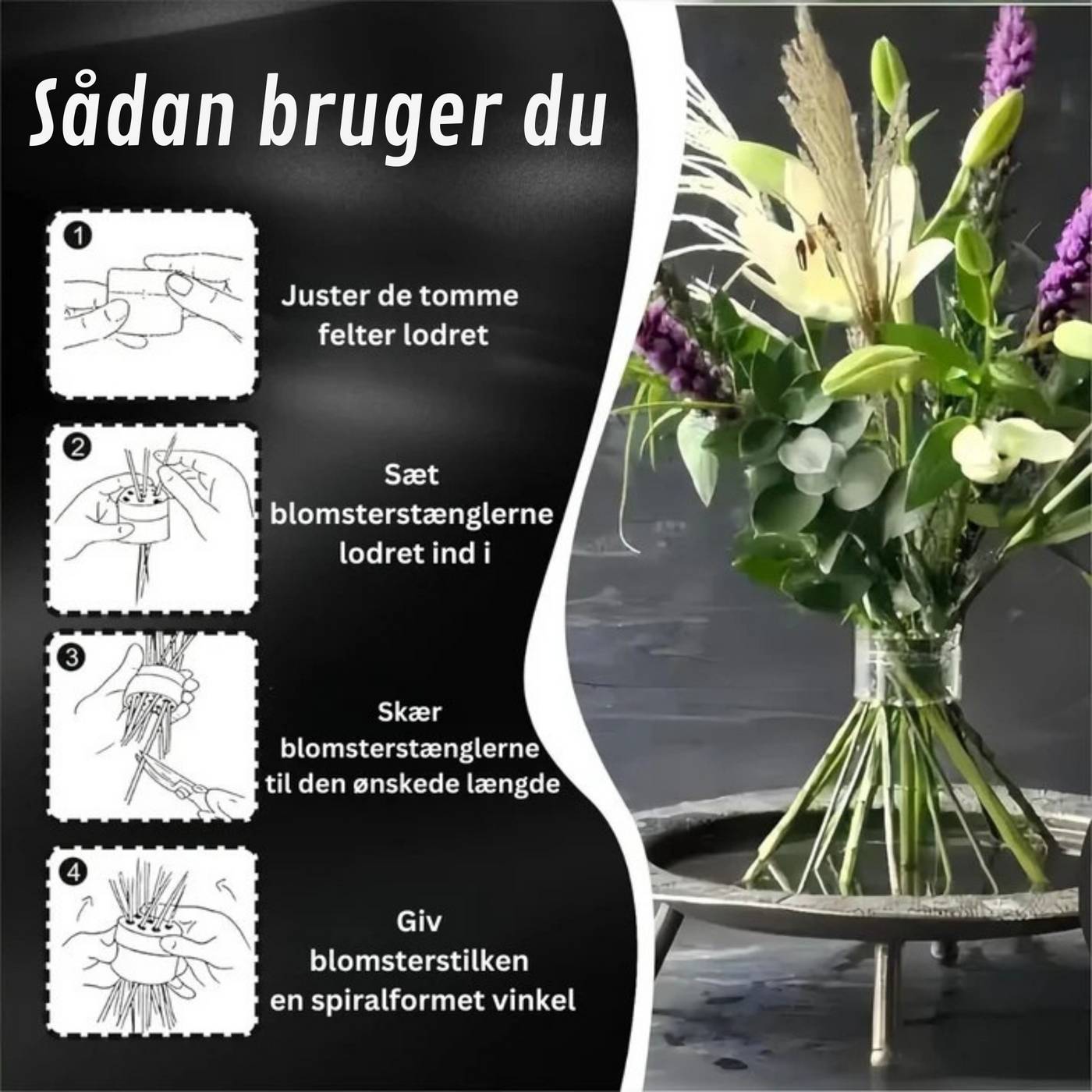 SpiraFlor | Ikebana Blomster-spiralholder l Vanero