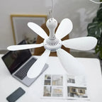 Hængende Loftventilator Med USB-Strøm | Seksbladet Luftcirkulationsventilator I ABS-Plast | Indendørs Og Camping | Vanero