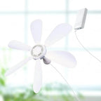 Hængende Loftventilator Med USB-Strøm | Seksbladet Luftcirkulationsventilator I ABS-Plast | Indendørs Og Camping | Vanero