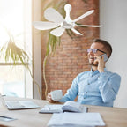Hængende Loftventilator Med USB-Strøm | Seksbladet Luftcirkulationsventilator I ABS-Plast | Indendørs Og Camping | Vanero