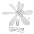 Hængende Loftventilator Med USB-Strøm | Seksbladet Luftcirkulationsventilator I ABS-Plast | Indendørs Og Camping | Vanero