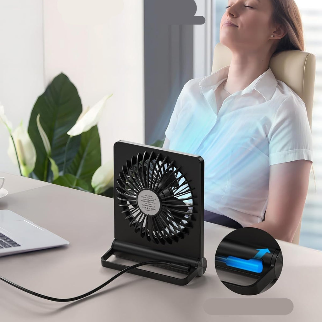 Bordventilator | Kompakt Bærbar Ventilator | Luftcirkulation Til Hjem & Kontor | Vanero