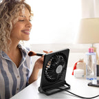 Bordventilator | Kompakt Bærbar Ventilator | Luftcirkulation Til Hjem & Kontor | Vanero