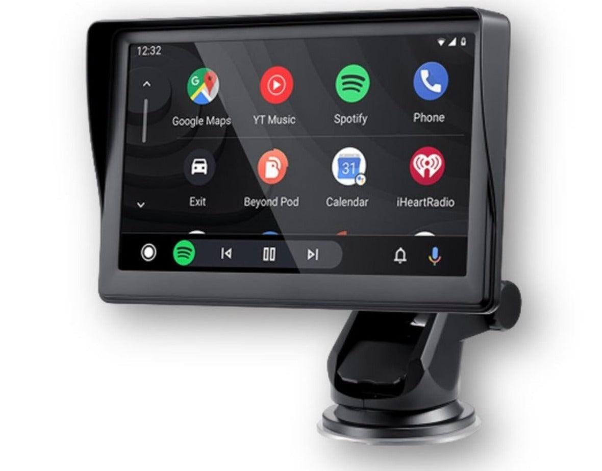 Bærbar Bilskærm Med CarPlay & Android Auto | 7 Tommer HD Displaysystem | Navigation Medier & Håndfri Opkald | Vanero