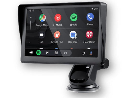 Bærbar Bilskærm Med CarPlay & Android Auto | 7 Tommer HD Displaysystem | Navigation Medier & Håndfri Opkald | Vanero