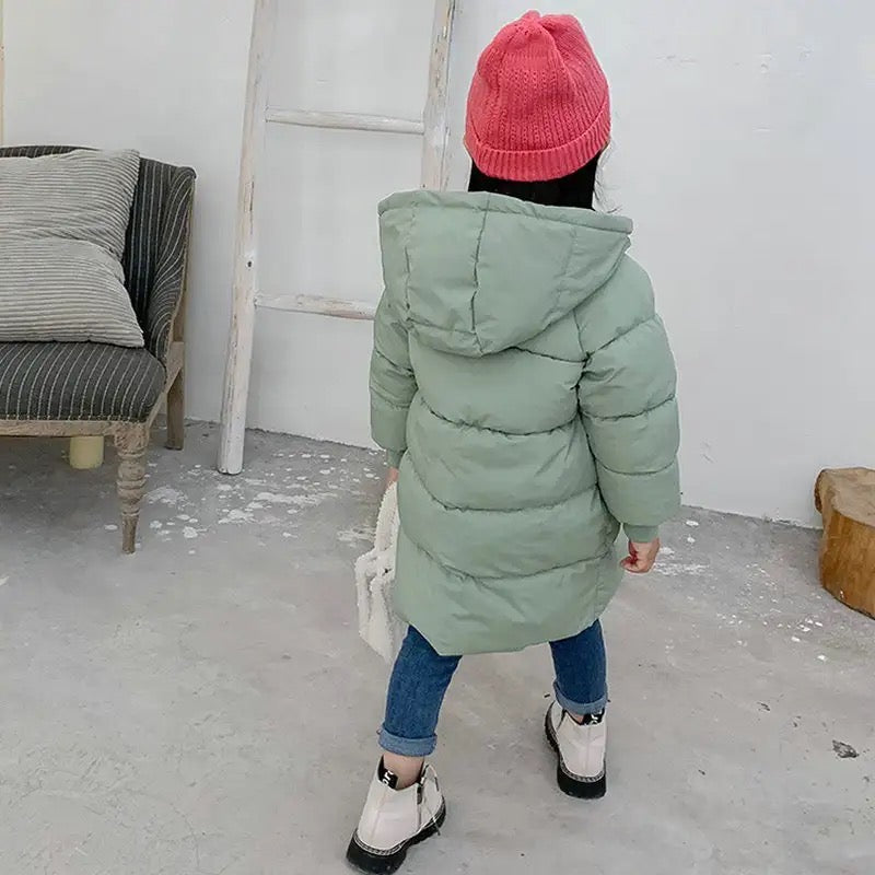 Børne Parkajakke Polyester | Vinterjakke Med Hætte & Lommer | Regular Fit Til Hverdags- & Udendørsbrug | Vanero