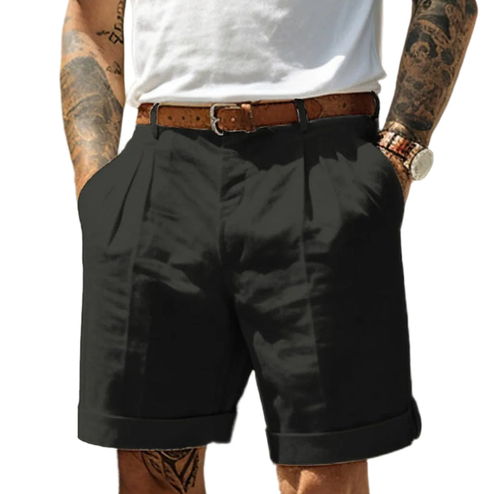 Herreshorts I Hør- Og Bomuldsblanding | Regular Fit Sommershorts Til Hverdagsbrug | Vanero