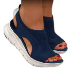 Dame Sandaler | Slip-On Åbent Design Sandaler | Elastisk Justerbar Overdel til Hverdagsbrug & Fritidsaktiviteter | Vanero