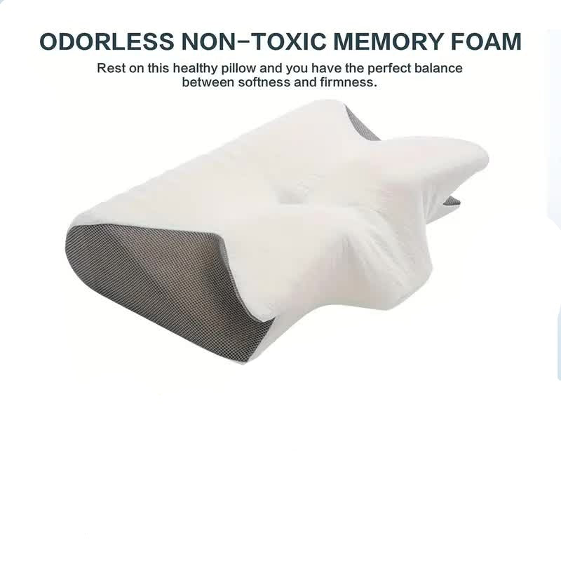 SleepEase Butterfly Memory Skumpude l Ergonomisk Støtte til Side- og Rygsovende l Vanero