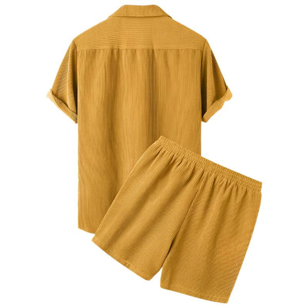Herre Velour Sommersæt | Løstsiddende T-Shirt Og Shorts I Let Velour | Hverdagsbrug På Varme Dage | Vanero