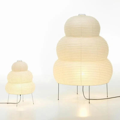 WabiGlow | Kunstnerisk Wabi Sabi Rispapir Gulvlampe med justerbart stativ | Vanero