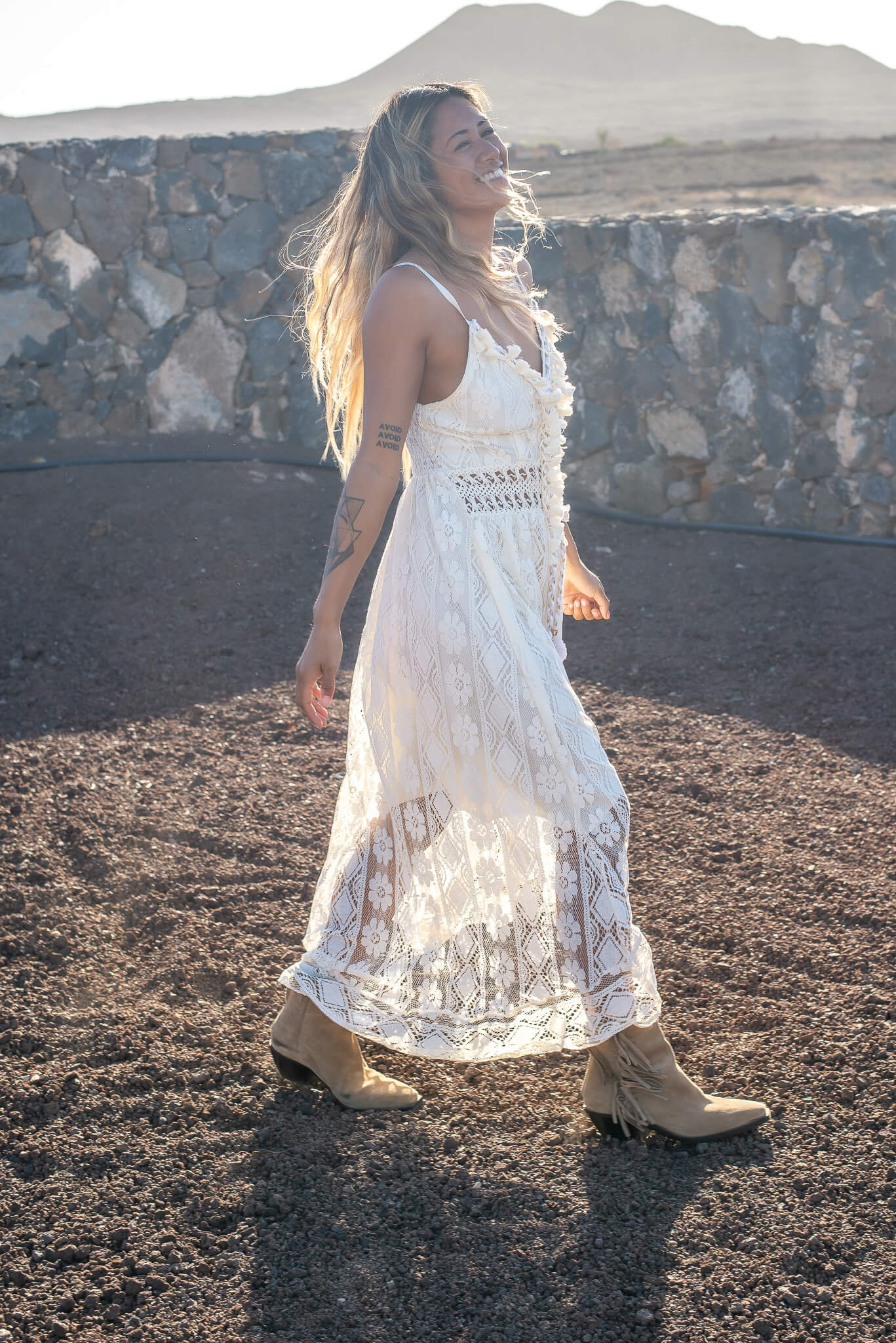 Beryl | Elegant Boho Maxi Kjole l Vanero