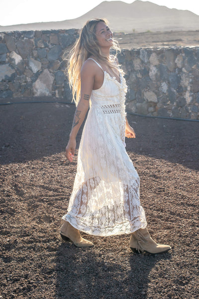 Beryl | Elegant Boho Maxi Kjole l Vanero