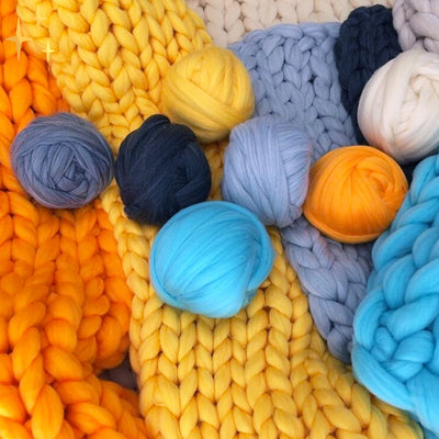 Woolnest | Chunky XL 1000g Strikkegarn til Lækre Bløde Tæpper | Vanero