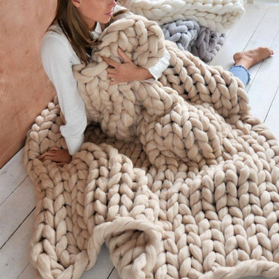 Woolnest | Chunky XL 1000g Strikkegarn til Lækre Bløde Tæpper | Vanero