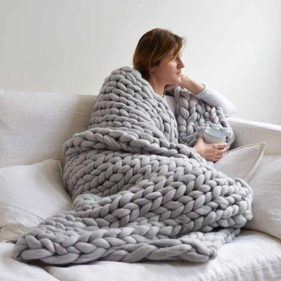 Woolnest | Chunky XL 1000g Strikkegarn til Lækre Bløde Tæpper | Vanero
