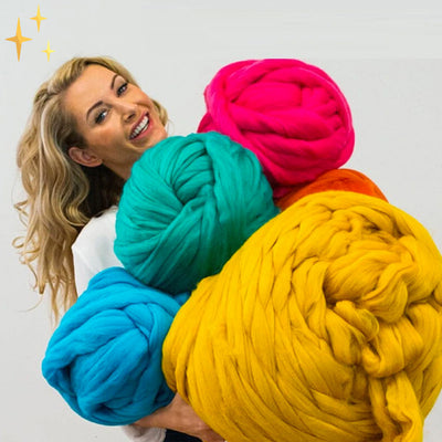 Woolnest | Chunky XL 1000g Strikkegarn til Lækre Bløde Tæpper | Vanero