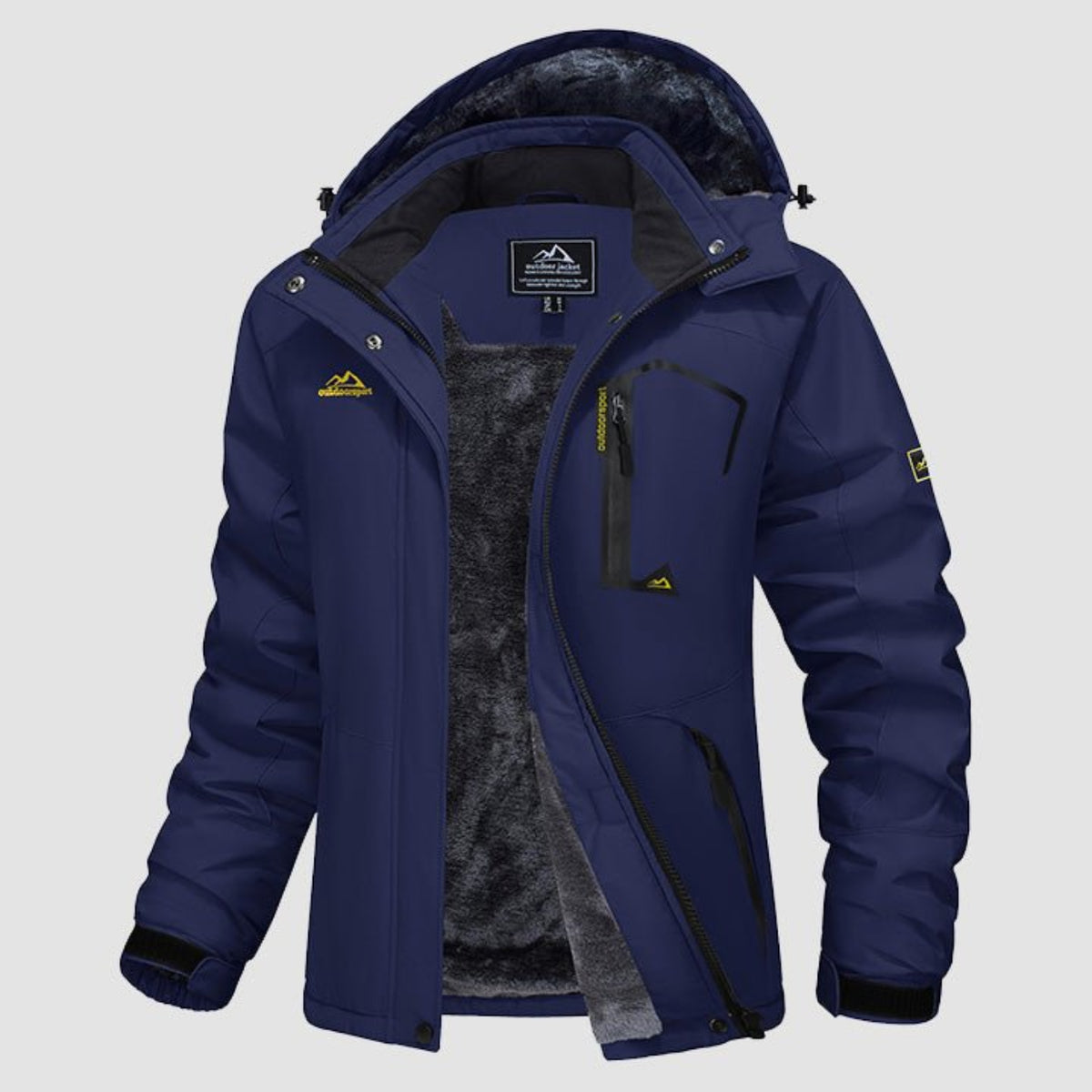 Char Polyester Med Fleecefor | Komfortabel Pasform Vinterjakke | Vandafvisende Hættedesign til Vintersport & Udendørs Brug | Vanero