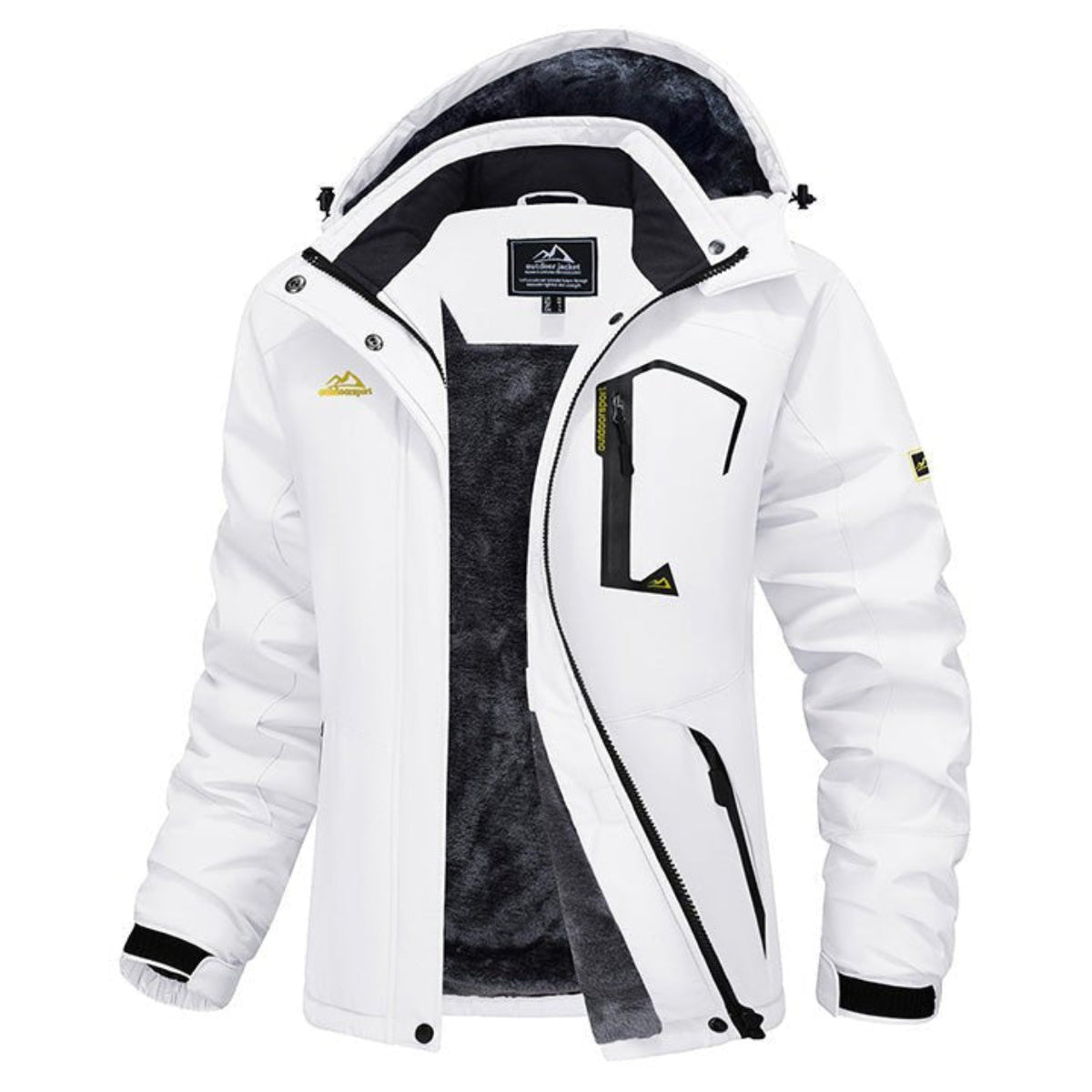 Char Polyester Med Fleecefor | Komfortabel Pasform Vinterjakke | Vandafvisende Hættedesign til Vintersport & Udendørs Brug | Vanero