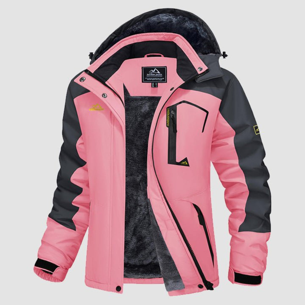 Char Polyester Med Fleecefor | Komfortabel Pasform Vinterjakke | Vandafvisende Hættedesign til Vintersport & Udendørs Brug | Vanero