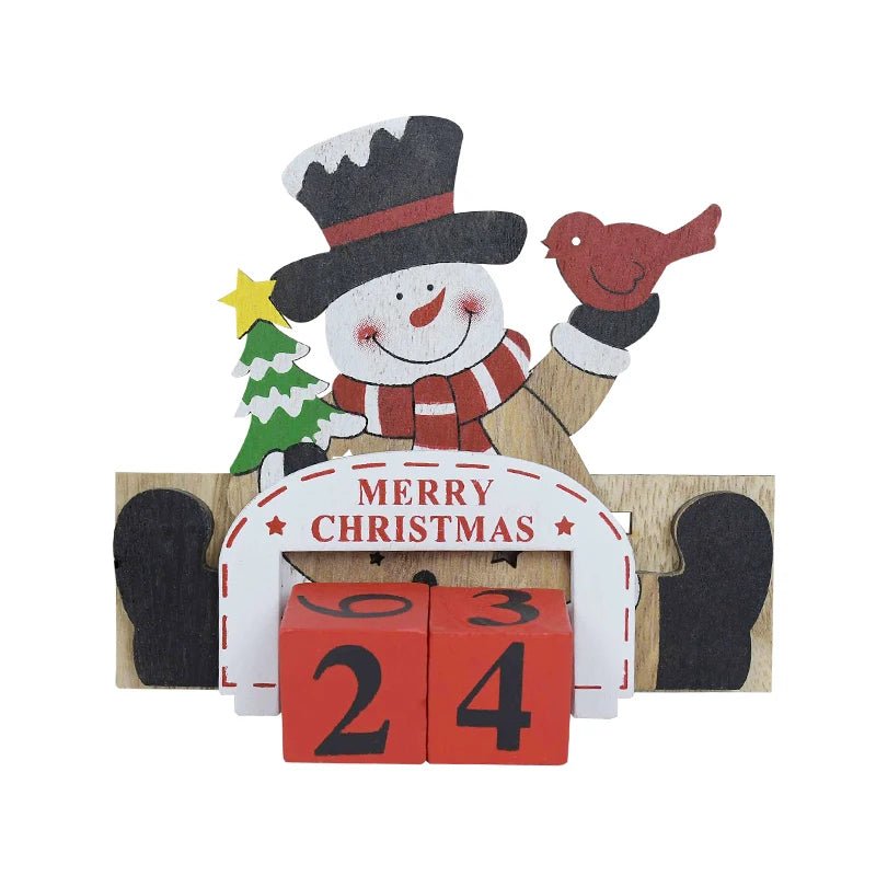 Julekalender I Træ | Håndmalet Hus Med 24 Skuffer | Genanvendelig Adventskalender Til Jul | Vanero