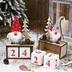 Julekalender I Træ | Håndmalet Hus Med 24 Skuffer | Genanvendelig Adventskalender Til Jul | Vanero