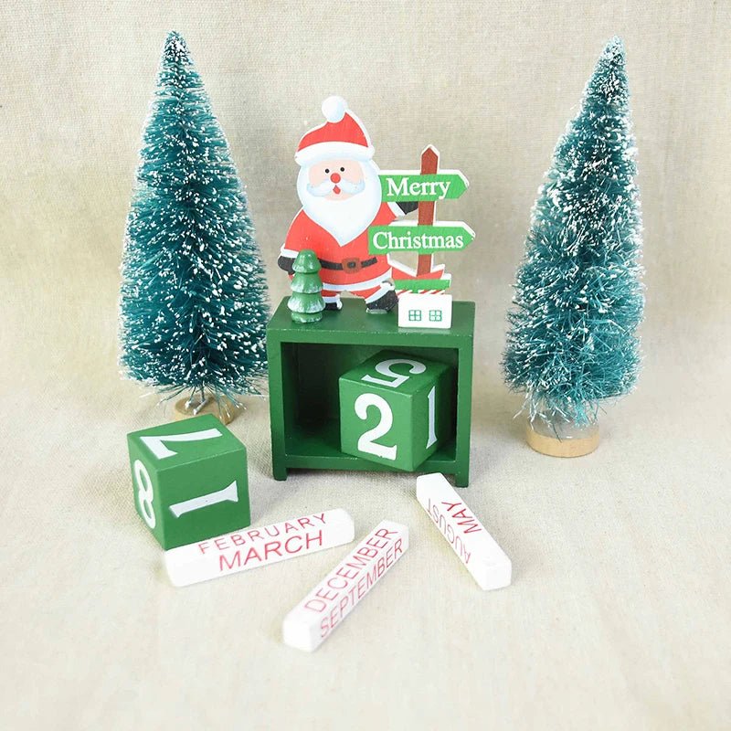 Julekalender I Træ | Håndmalet Hus Med 24 Skuffer | Genanvendelig Adventskalender Til Jul | Vanero