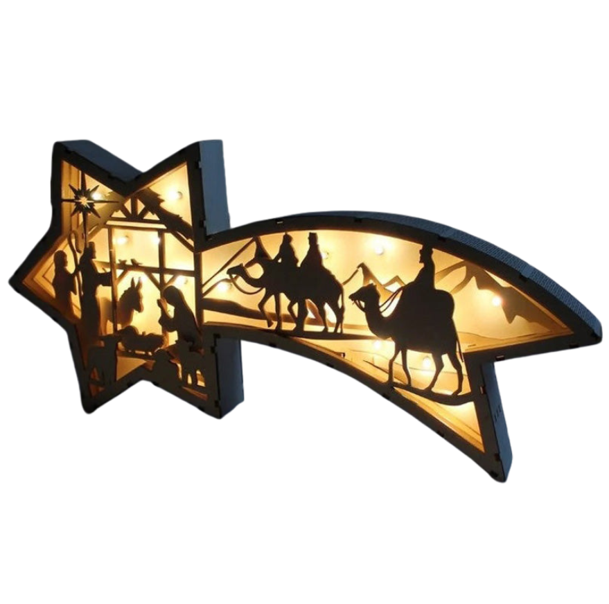 LED | Julestjernelampe i Træ | Vanero