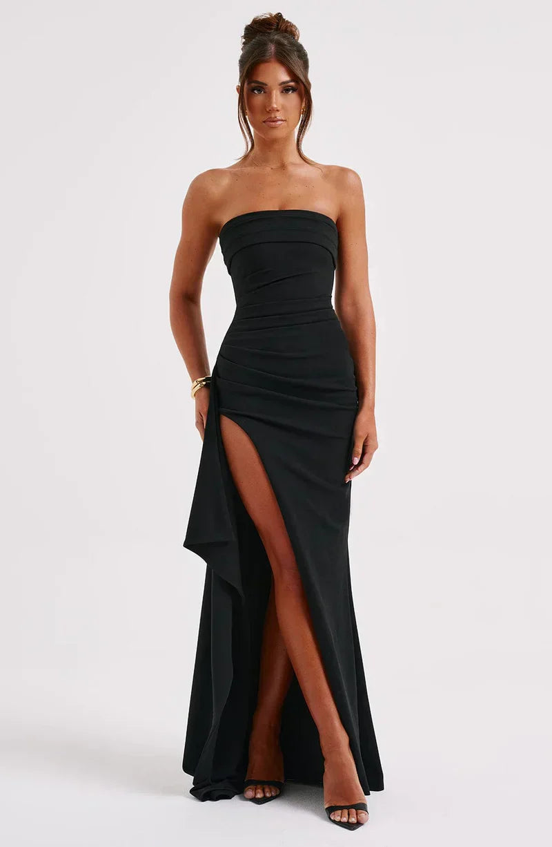 Comfortabele Maxi l Jurk Off-shoulders l Vanero