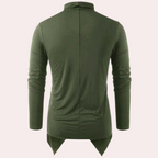 Craig Bomuldsblanding | Regular Fit Langærmet T-Shirt | Asymmetrisk Design til Hverdagsbrug & Streetwear | Vanero