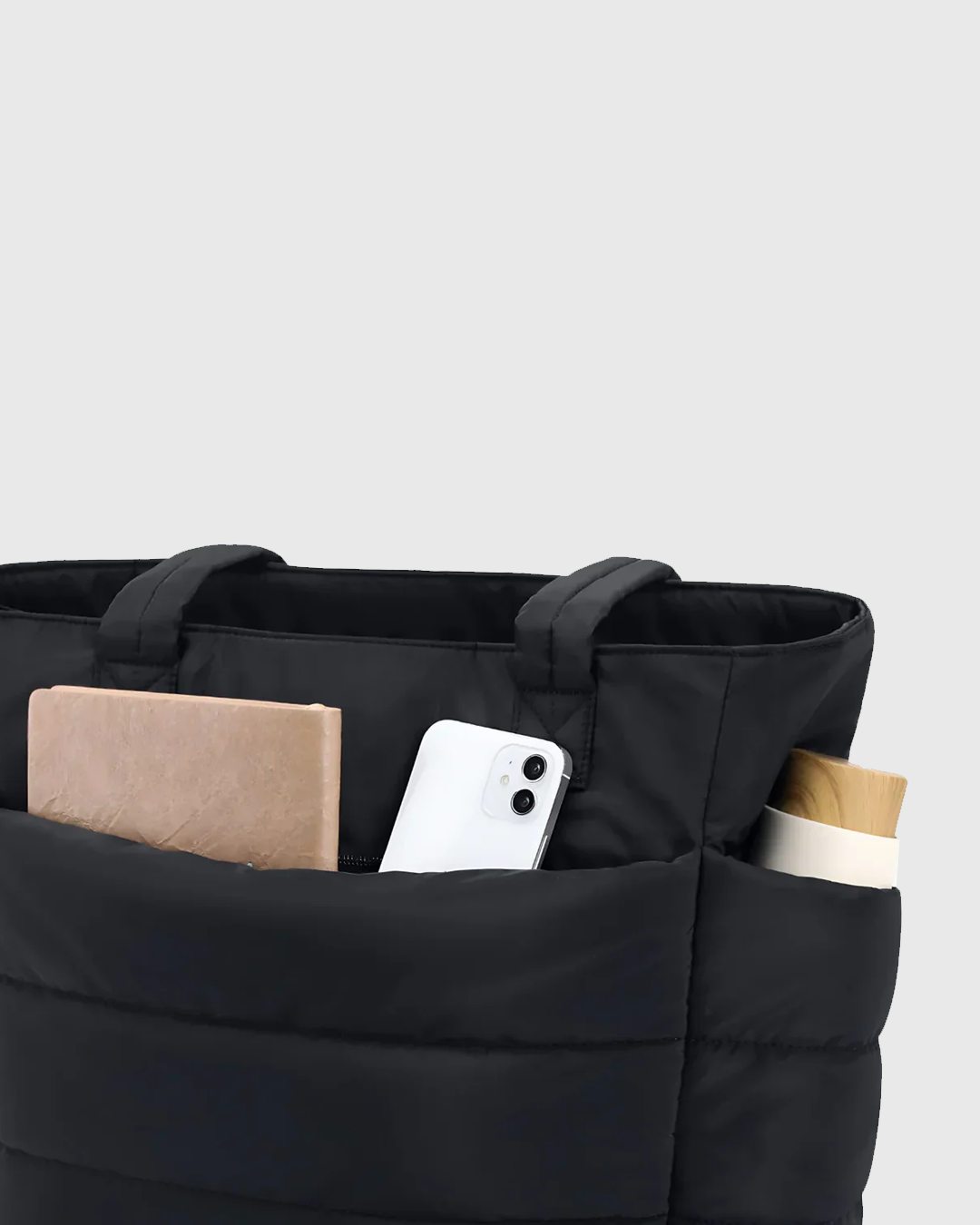 Shopper Taske Polstret Stof | Standard Pasform Bæretaske | Rummeligt Quiltet Design Til Pendling Shopping & Hverdagsbrug | Vanero