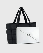 Shopper Taske Polstret Stof | Standard Pasform Bæretaske | Rummeligt Quiltet Design Til Pendling Shopping & Hverdagsbrug | Vanero