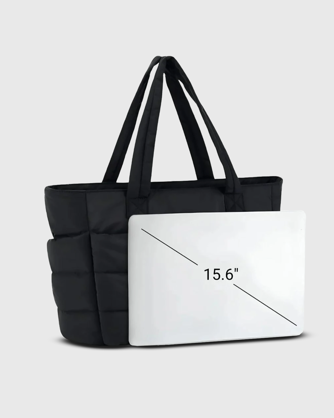 Shopper Taske Polstret Stof | Standard Pasform Bæretaske | Rummeligt Quiltet Design Til Pendling Shopping & Hverdagsbrug | Vanero